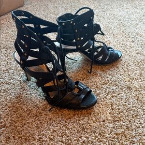 Jessica Simpson Black Strappy Heels